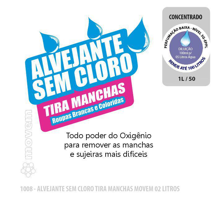 1008-PP-Q1 - Alvejante Sem Cloro Tira Manchas Movem 02 Litros