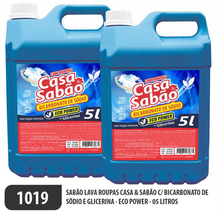 Sabão Lava Roupas Casa e Sabão Bicarbonato Sódio e Glicerina Eco Power - Ref. 1019