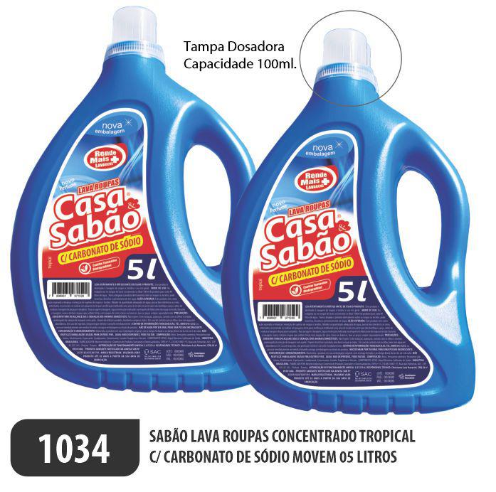 Sabão Lava Roupas Tropical Movem c/ Carbonato de Sódio - Ref. 1034