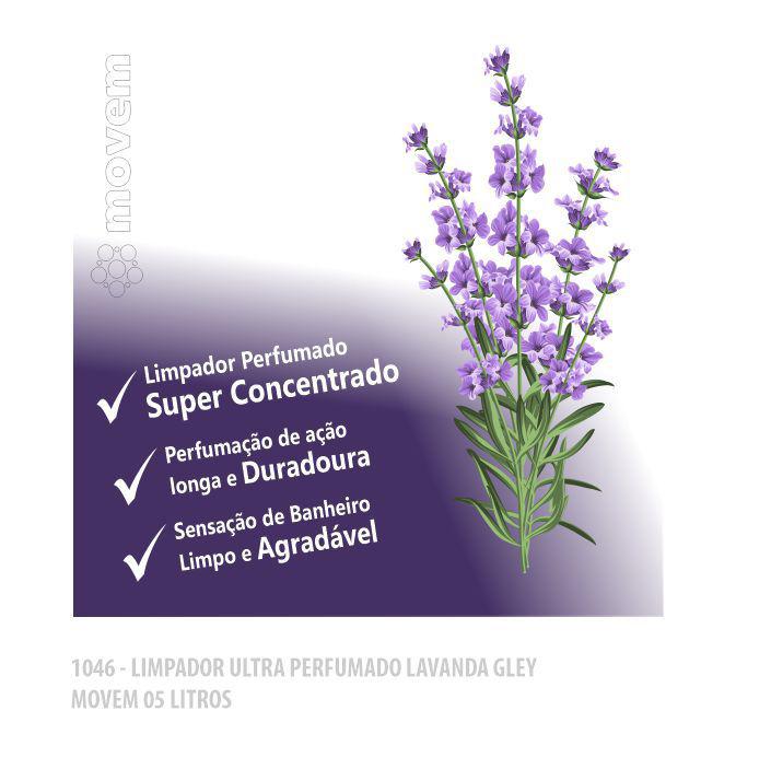 1046-PP-Q1 - Limpador Perfumado Lavanda Gley Movem 05 Litros
