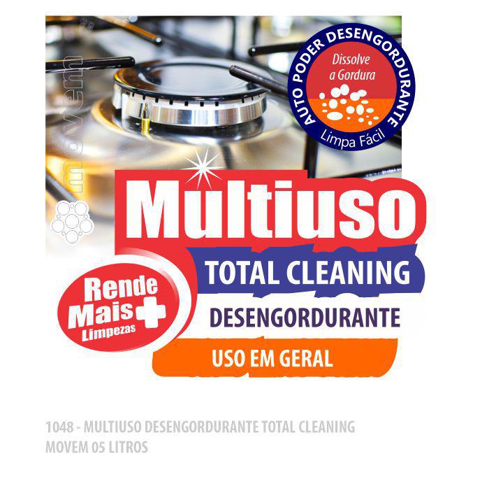 1048-PP-Q1 - Multiuso Desengordurante Total Cleaning Movem 05 litros