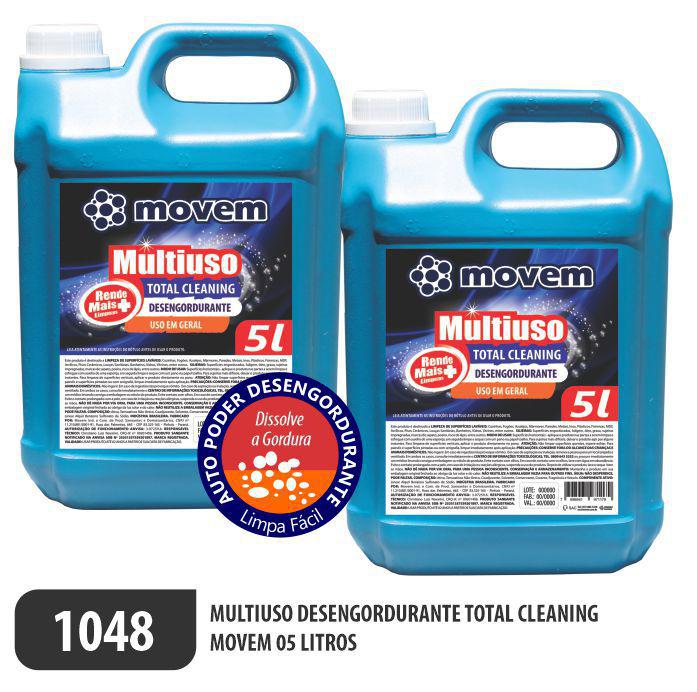 1048-PP-Q2 - Multiuso Desengordurante Total Cleaning Movem 05 litros