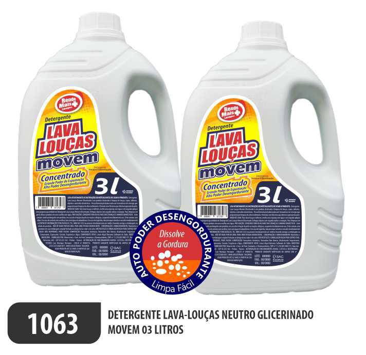 Detergente Lava-Louças Neutro Glicerinado Movem - Ref. 1063