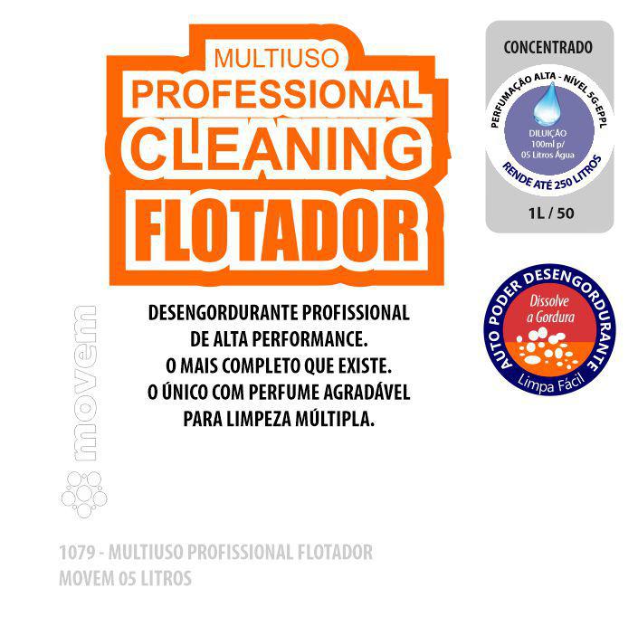 1079-PP-Q1 - Flotador Multiuso Professional Cleaning Movem 05 Litros
