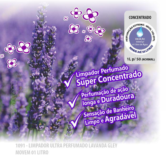 1091-PP-Q1 - Limpador Perfumado Lavanda Gley Movem 01 Litro