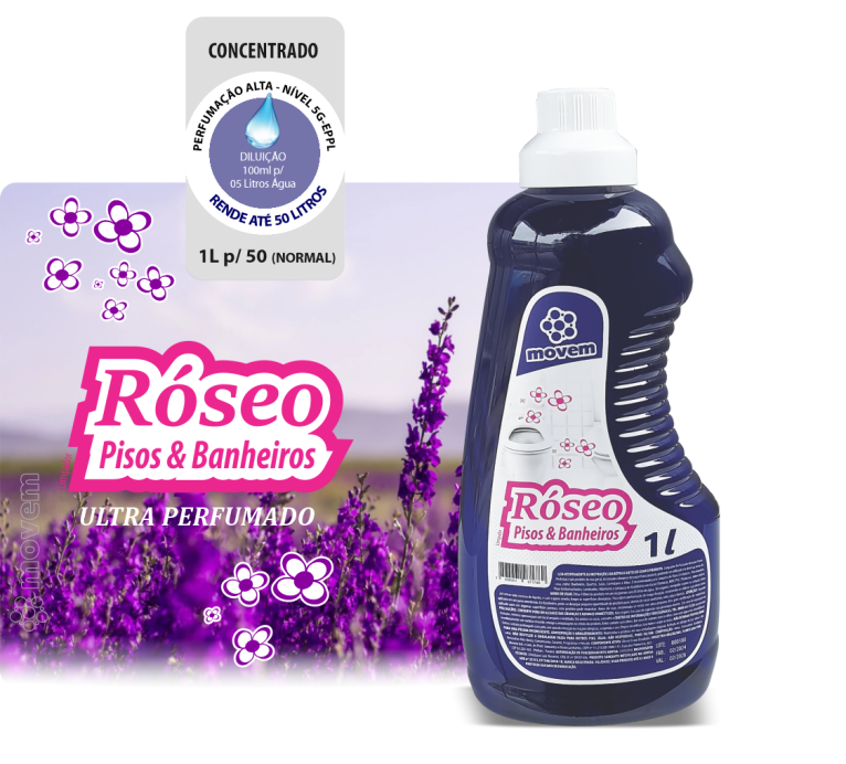 1094 - Limpador Ultra Perfumado Róseo Pisos e Banheiros Movem  01 Litros - PNG