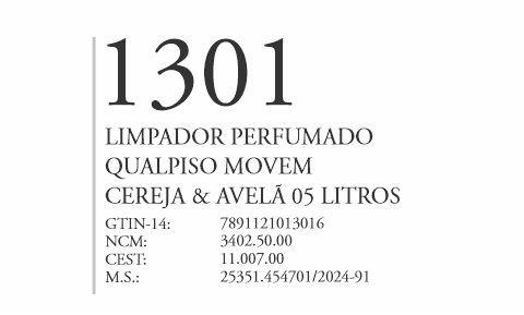 1301 - Limpador Perfumado Qualpiso Movem - Cereja e Avelã - Q3 - P1 - Movem