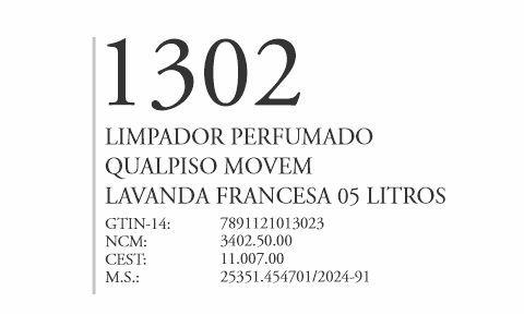 1302 - Limpador Perfumado Qualpiso Movem - Lavanda Francesa - Q3 - P1 - Movem