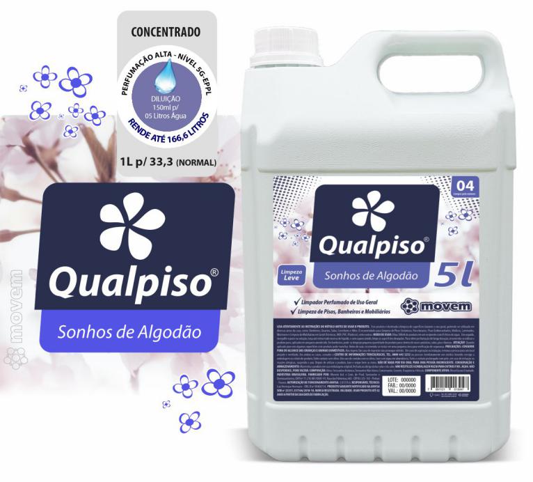 1304 - Limpador Perfumado Qualpiso Movem Sonhos de Algodão 05 Litros - JPG