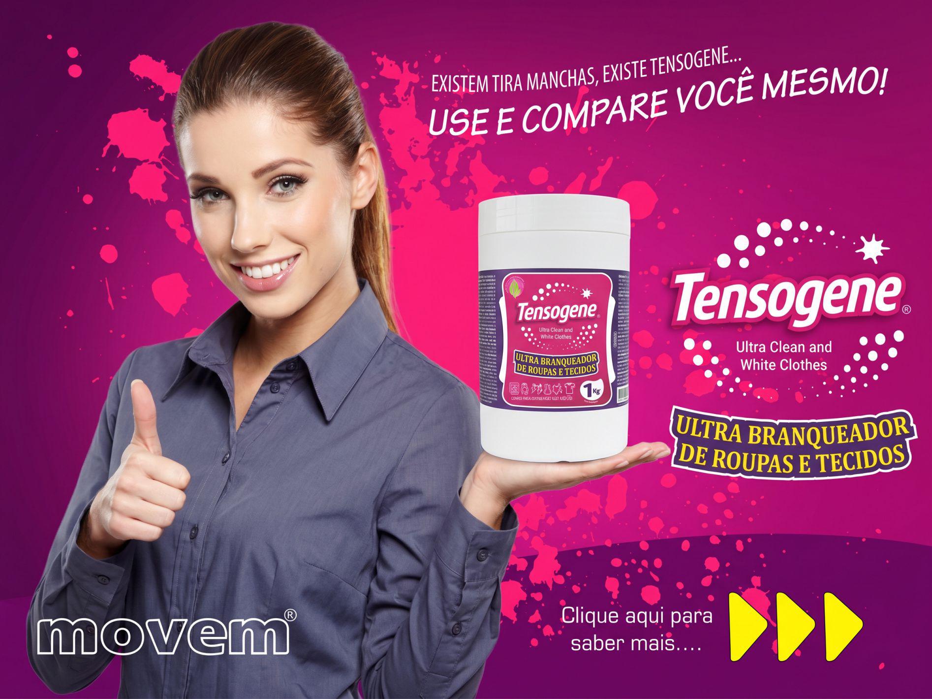 Lançamento Tensogene Ultra Branqueador de Roupas e Tecidos