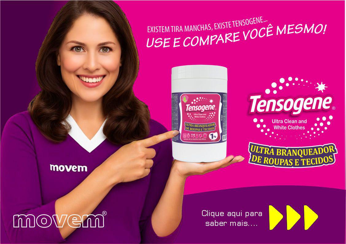 Lançamento Tensogene Ultra Branqueador de Roupas e Tecidos